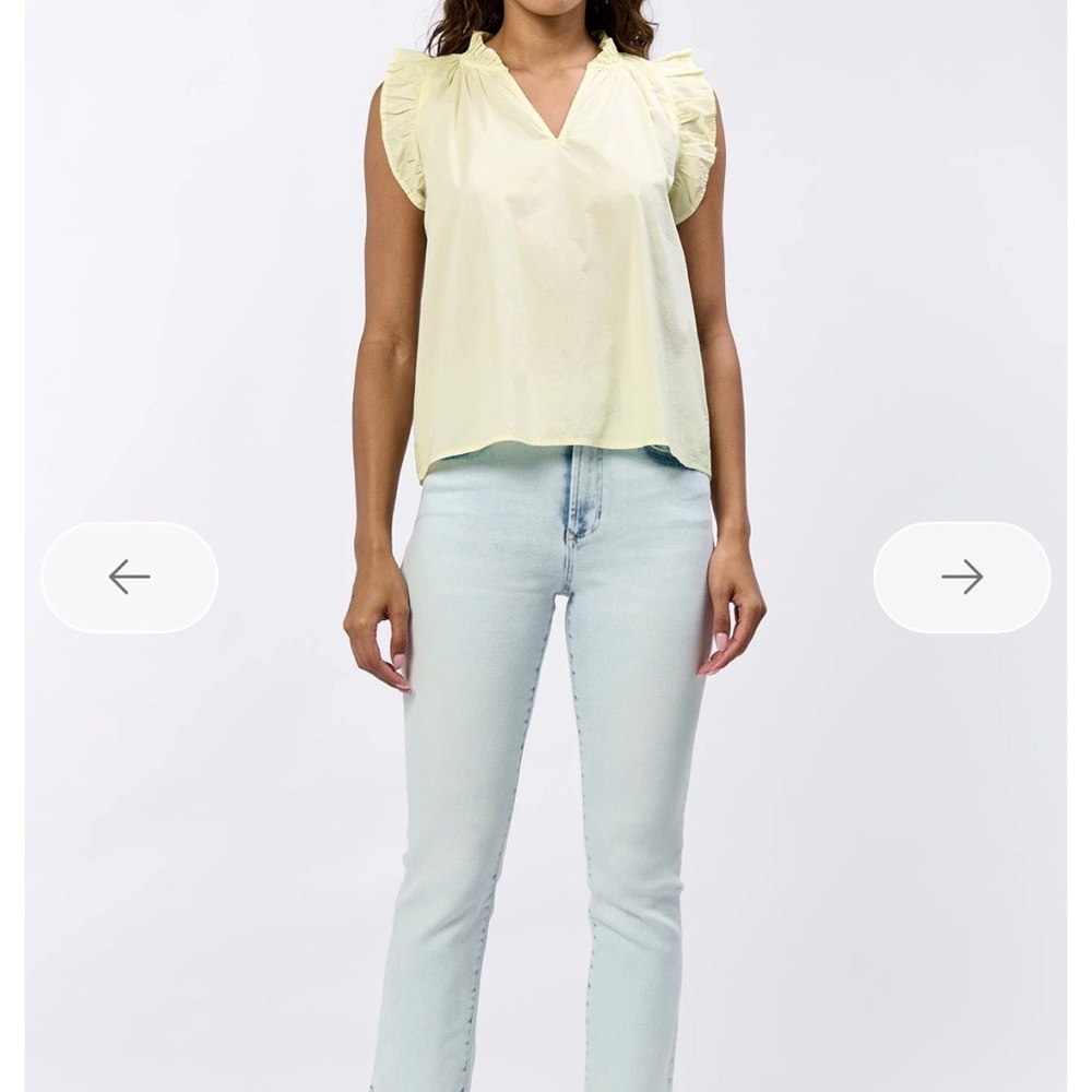 Yellow Ruffled Women's Top - Picture 2 of 4